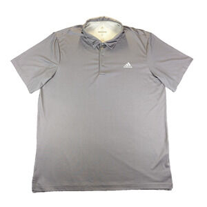 Adidas Golf Polo Shirt XL Men's Gray Short Sleeve Quick Dry Performance